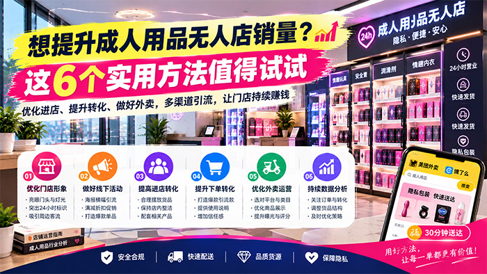 想开成人用品 24 小时无人店,有哪些方法提升店铺销量 想开成人用品 24 小时无人店,有哪些方法提升店铺销量