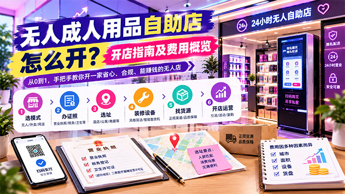 开一家无人成人用品自助店要怎么做?6步流程+费用一次讲清 开一家无人成人用品自助店要怎么做?6步流程+费用一次讲清